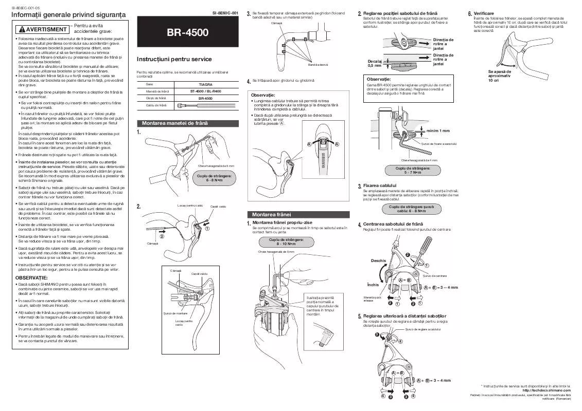 Mode d'emploi SHIMANO BR-4500