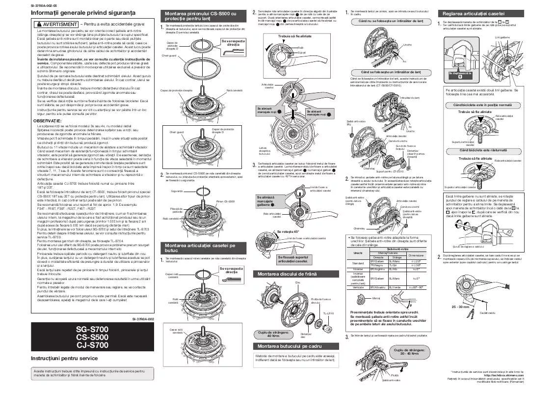 Mode d'emploi SHIMANO CJ-S700