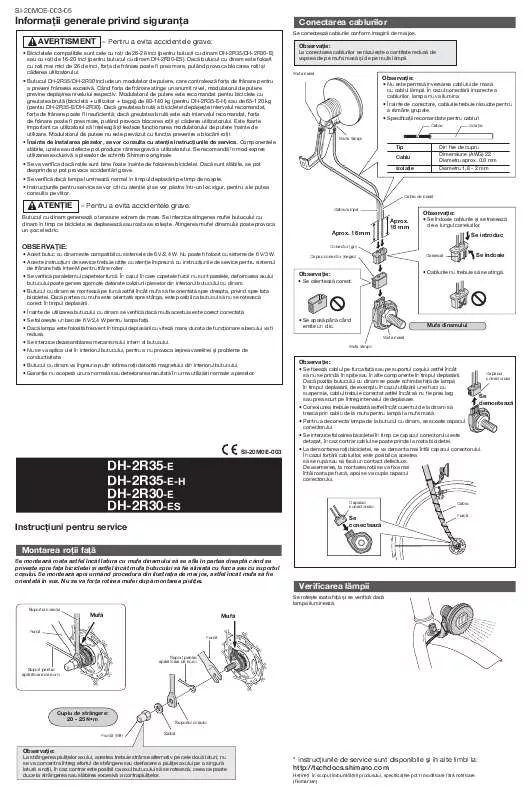 Mode d'emploi SHIMANO DH-2R35-E-H