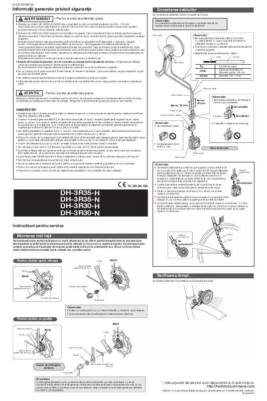 Mode d'emploi SHIMANO DH-3R30-H