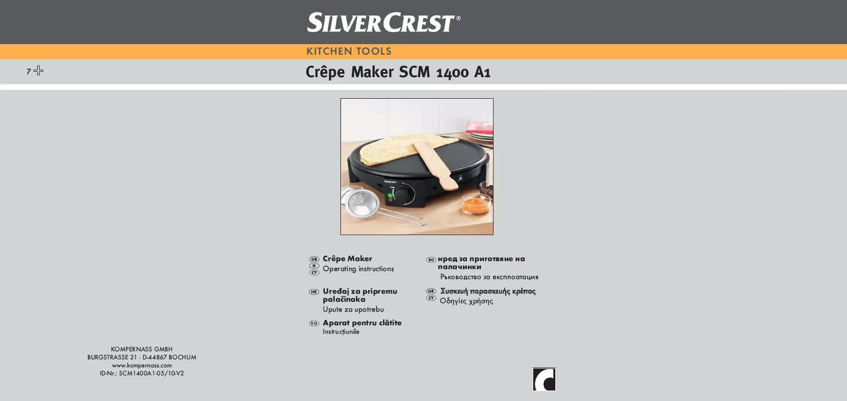 Mode d'emploi SILVERCREST SCM 1400 A1