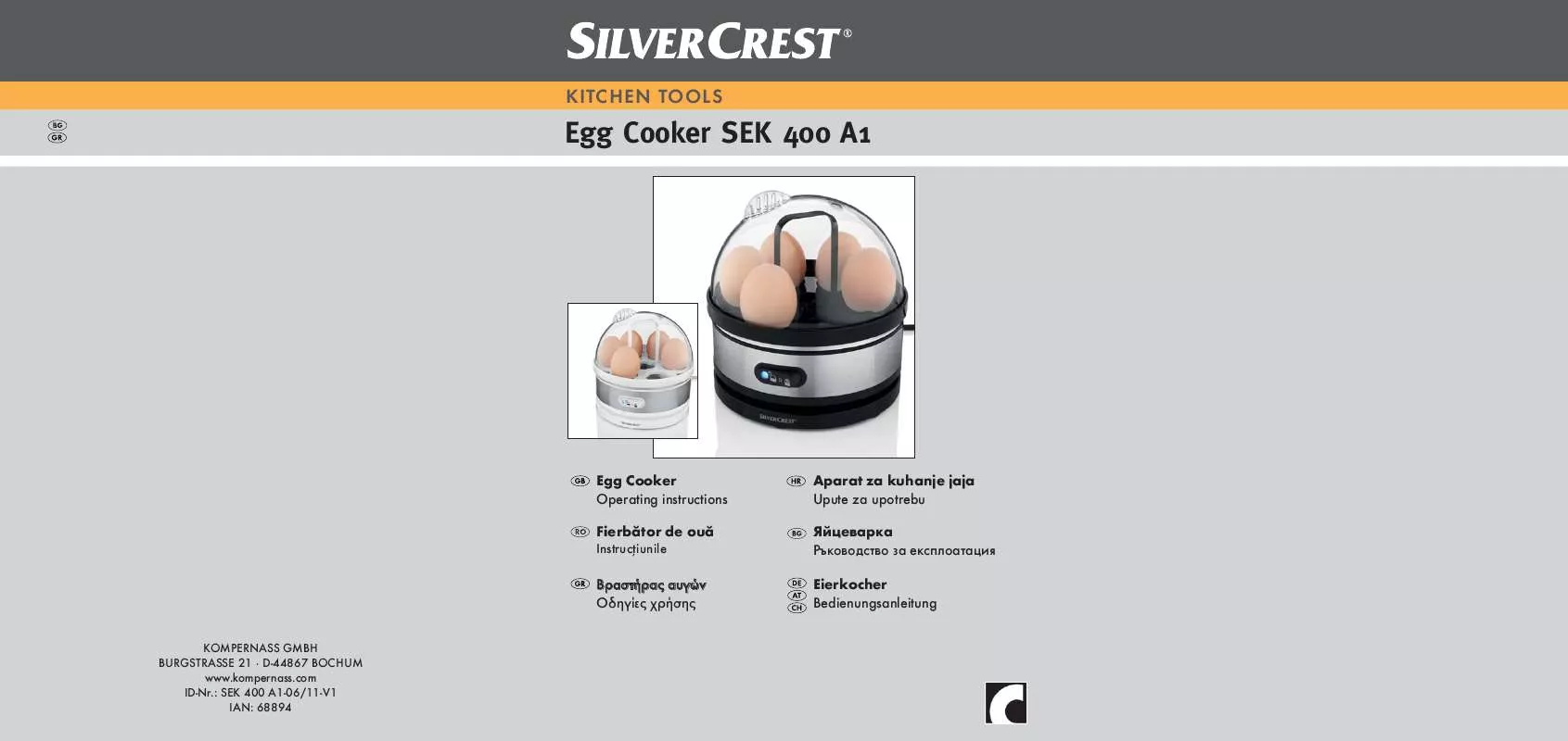 Mode d'emploi SILVERCREST SEK 400 A1