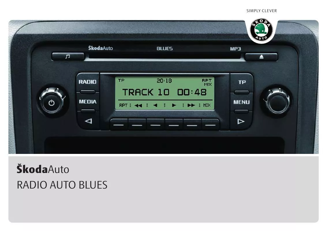 Mode d'emploi SKODA AUTORADIO BLUES