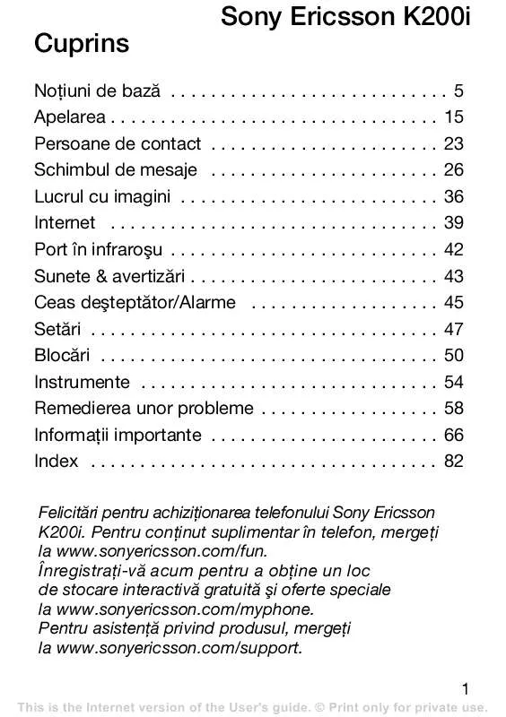 Mode d'emploi SONY ERICSSON K200I