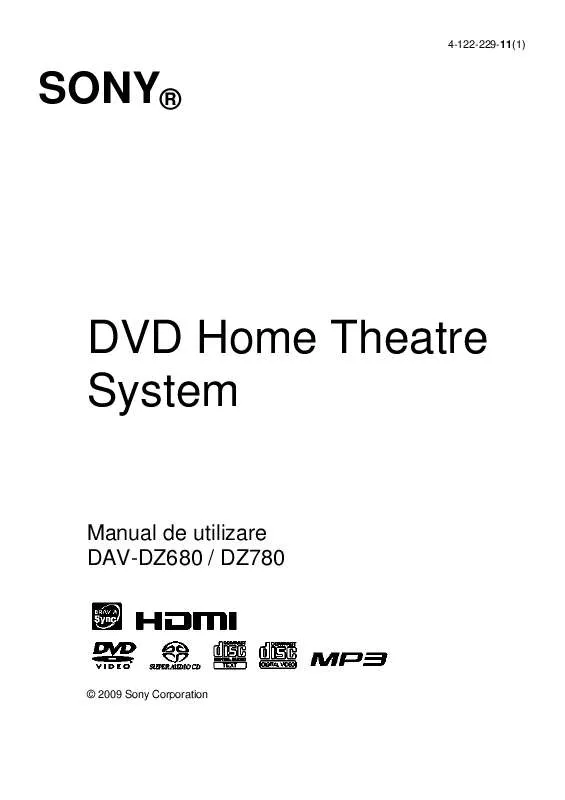 Mode d'emploi SONY DAV-DZ780