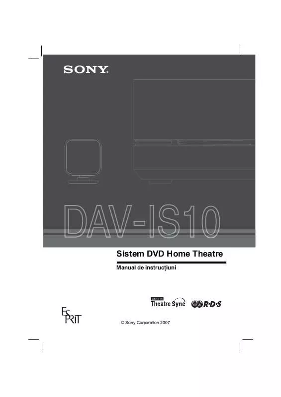 Mode d'emploi SONY DAV-IS10