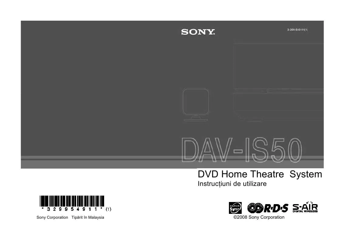 Mode d'emploi SONY DAV-IS50