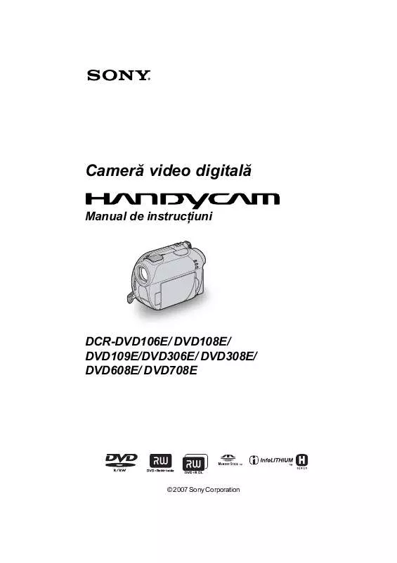 Mode d'emploi SONY DCR-DVD308E