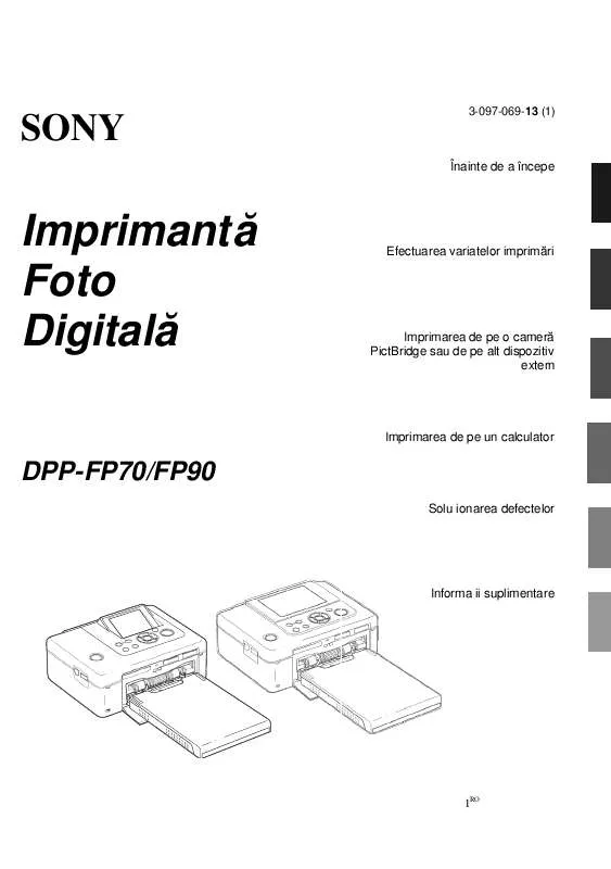 Mode d'emploi SONY DPP-FP70