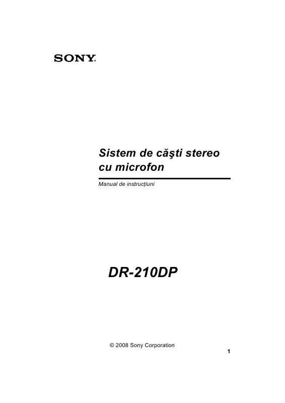 Mode d'emploi SONY DR-210DP