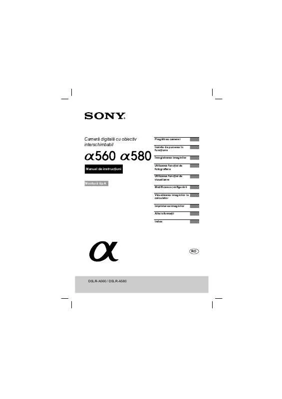 Mode d'emploi SONY DSLR-A560