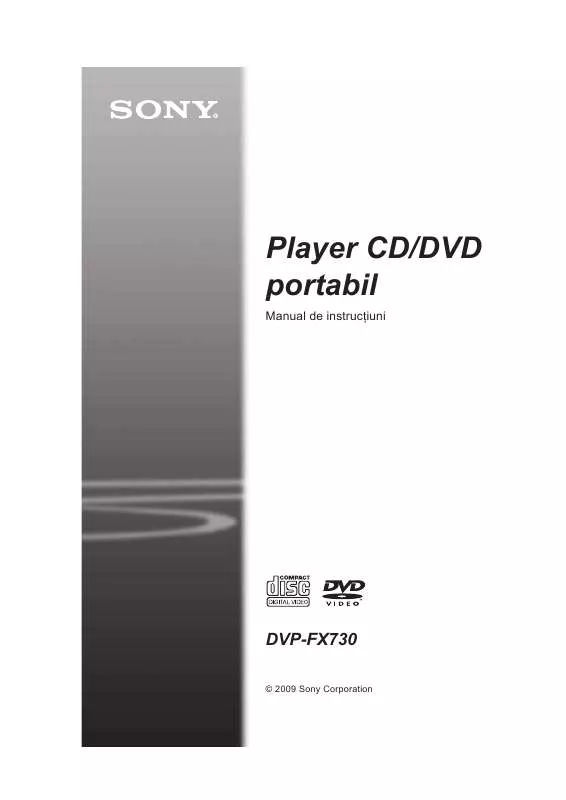 Mode d'emploi SONY DVP-FX730