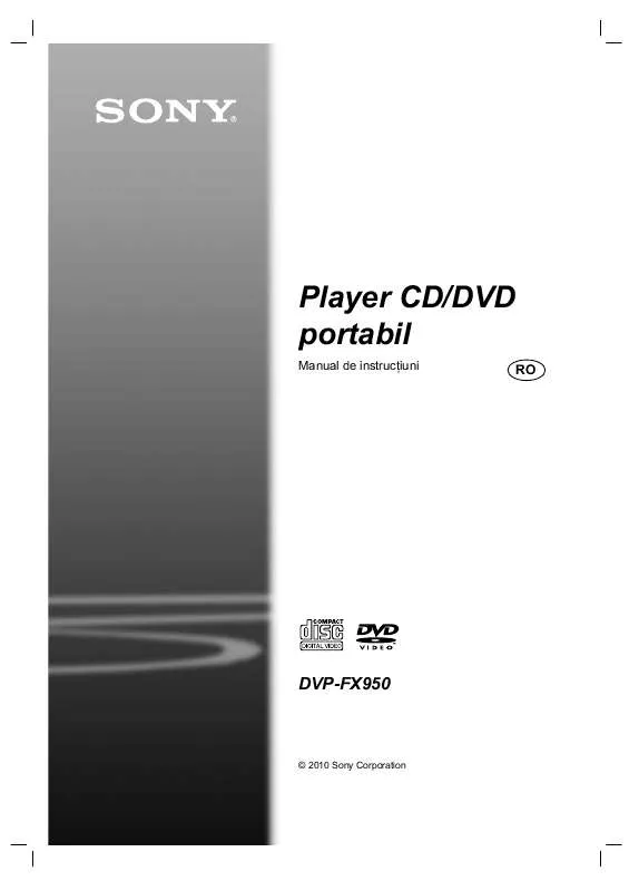 Mode d'emploi SONY DVP-FX950