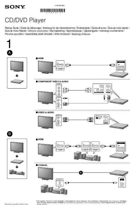 Mode d'emploi SONY DVP-SR500H