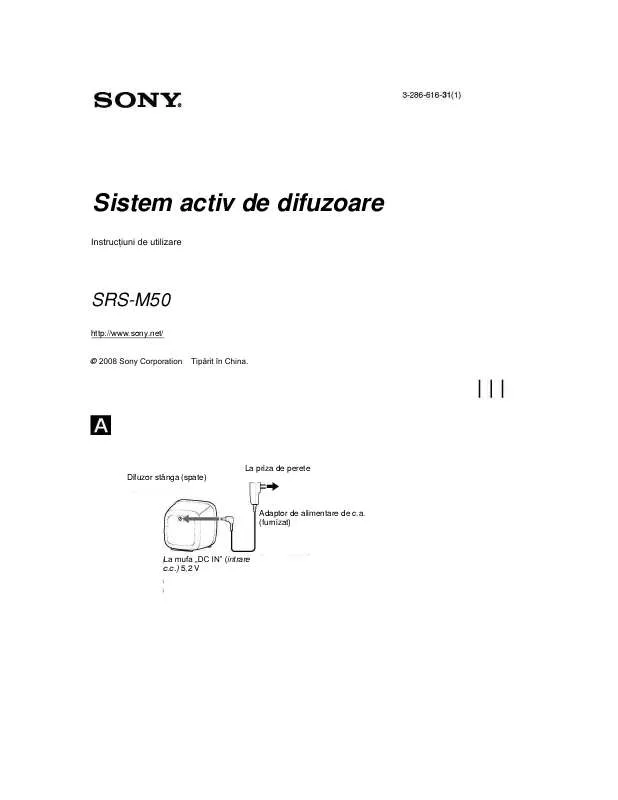 Mode d'emploi SONY SRS-M50