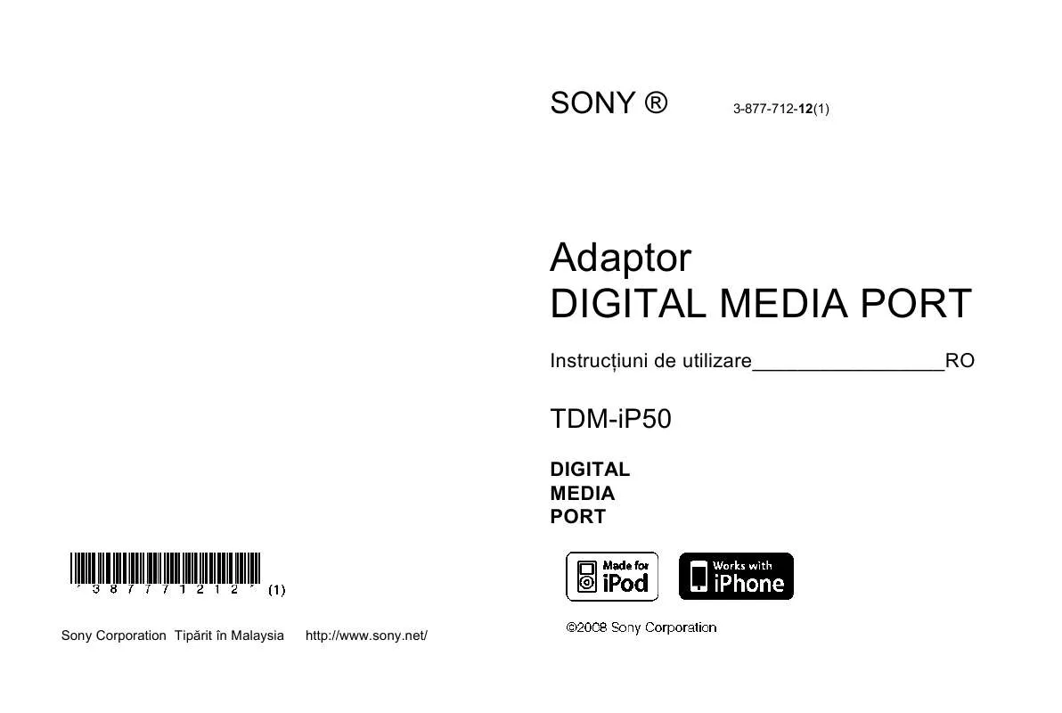 Mode d'emploi SONY TDM-IP50