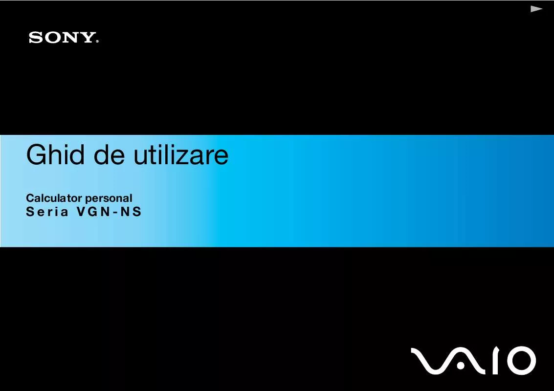 Mode d'emploi SONY VAIO VGN-NS21ER