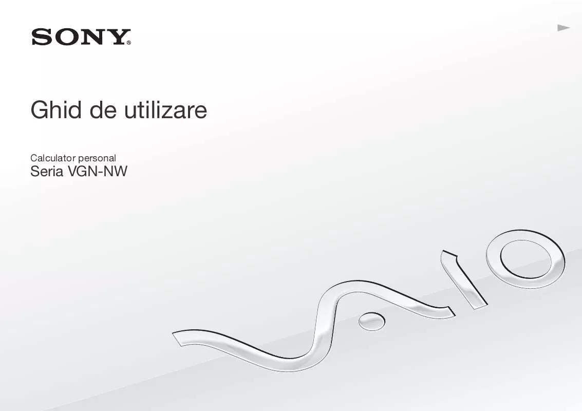 Mode d'emploi SONY VAIO VGN-NW20EF