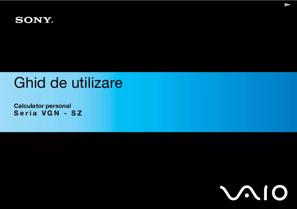 Mode d'emploi SONY VAIO VGN-SZ6AWN