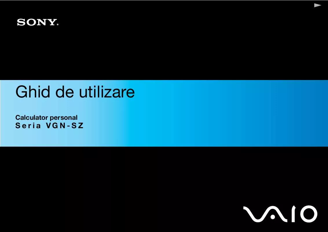 Mode d'emploi SONY VAIO VGN-SZ7RVN/X