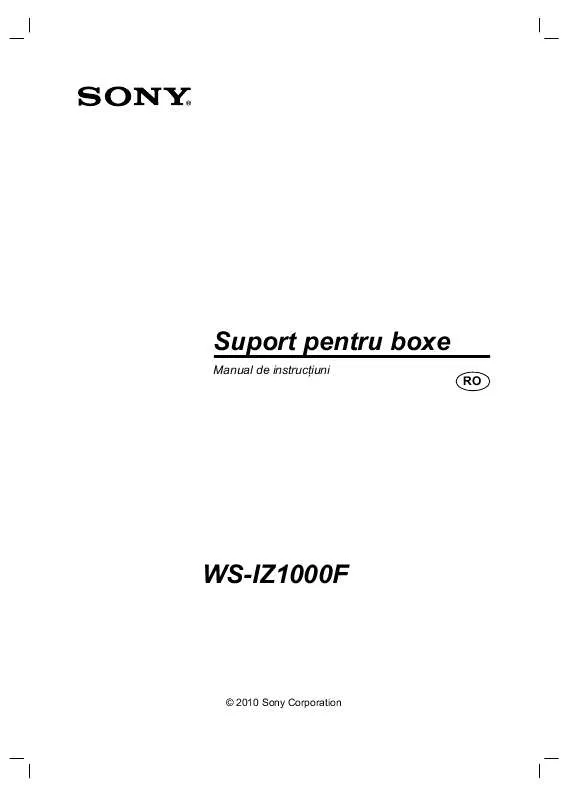 Mode d'emploi SONY WS-IZ1000