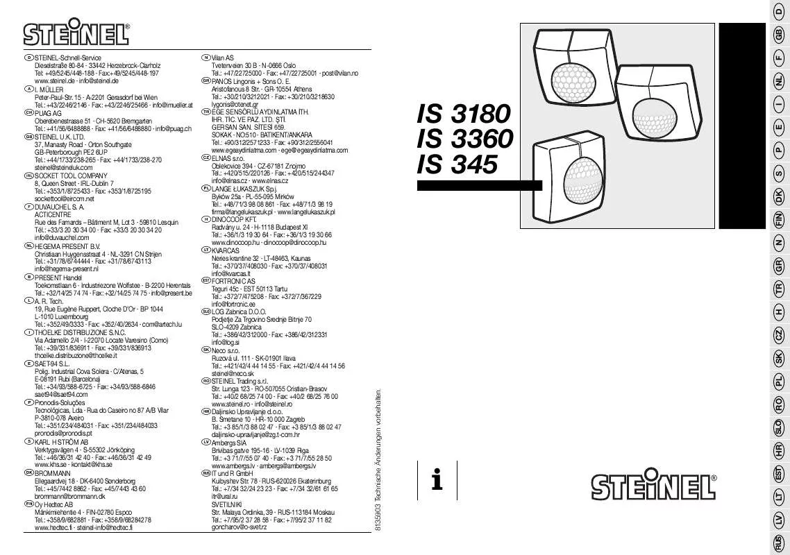 Mode d'emploi STEINEL IS 345
