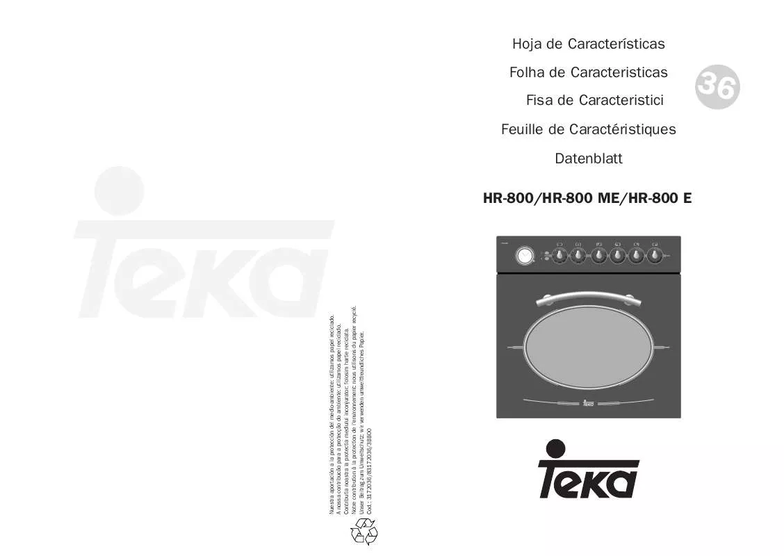 Mode d'emploi TEKA HR-800