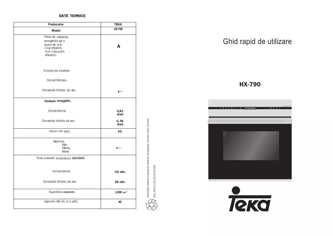 Mode d'emploi TEKA HX-790