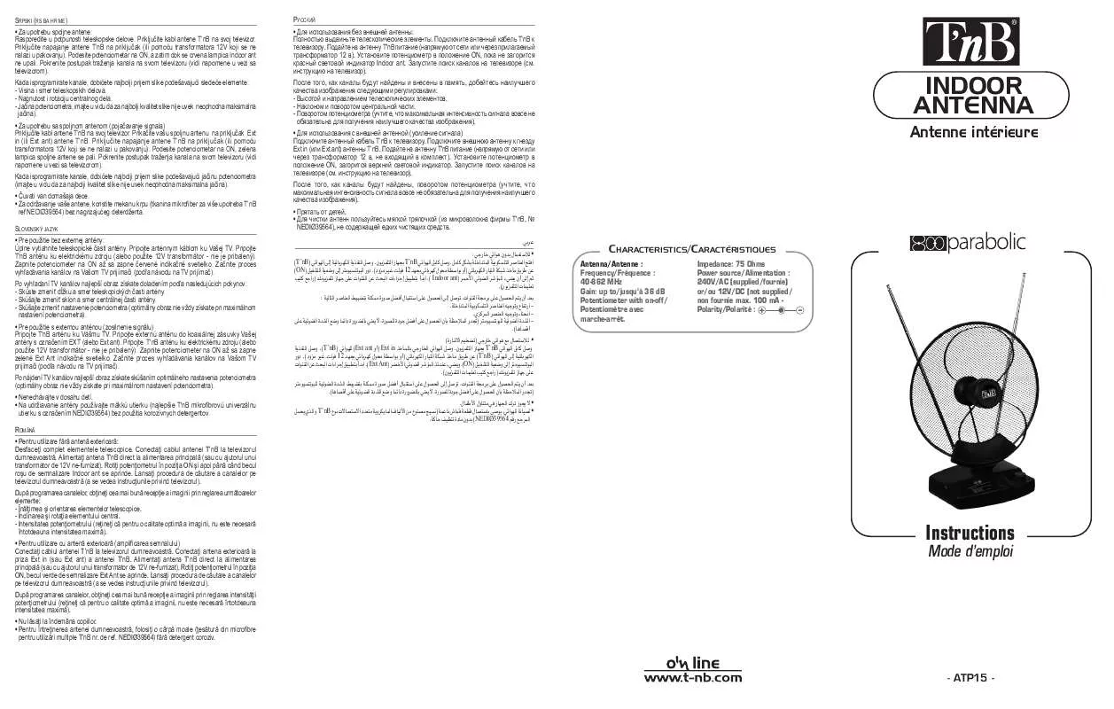 Mode d'emploi TNB PARABOLIC