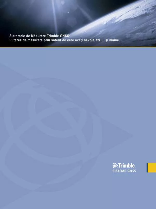 Mode d'emploi TRIMBLE GNSS SYSTEM