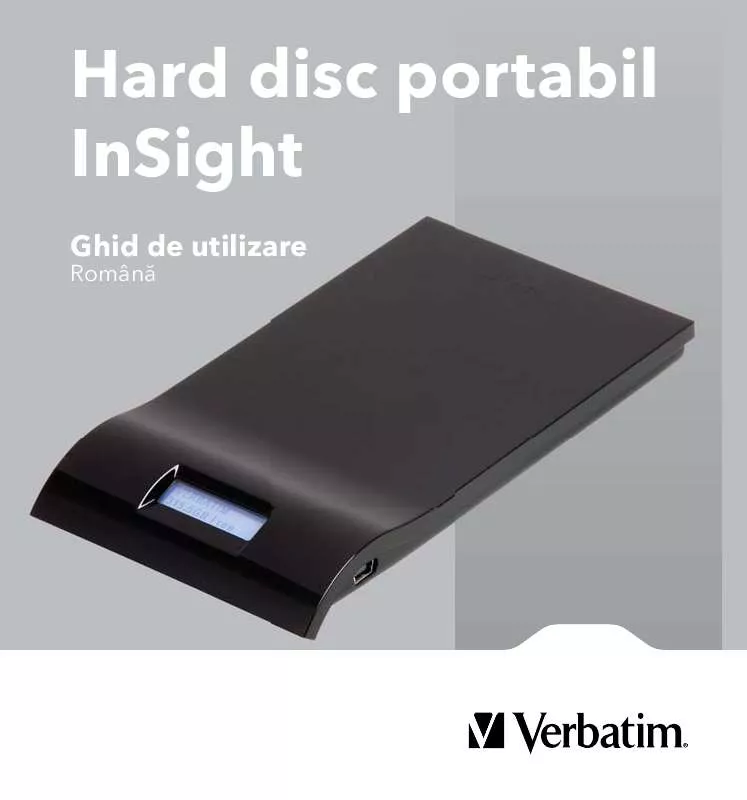 Mode d'emploi VERBATIM INSIGHT PORTABLE HARD DRIVE