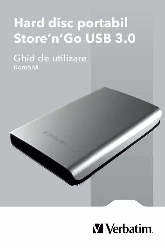 Mode d'emploi VERBATIM STORE N GO PORTABLE HARD DRIVE USB 3.0