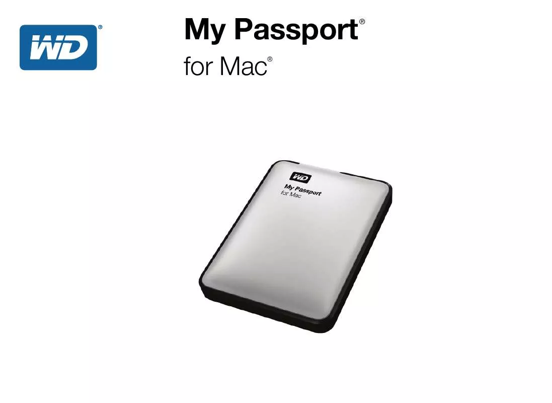 Mode d'emploi WESTERN DIGITAL MY PASSPORT FOR MAC