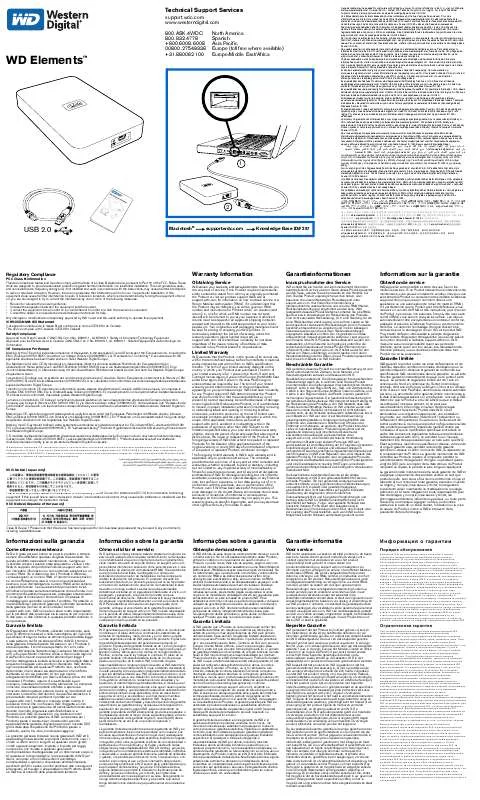 Mode d'emploi WESTERN DIGITAL WD ELEMENTS PORTABLE