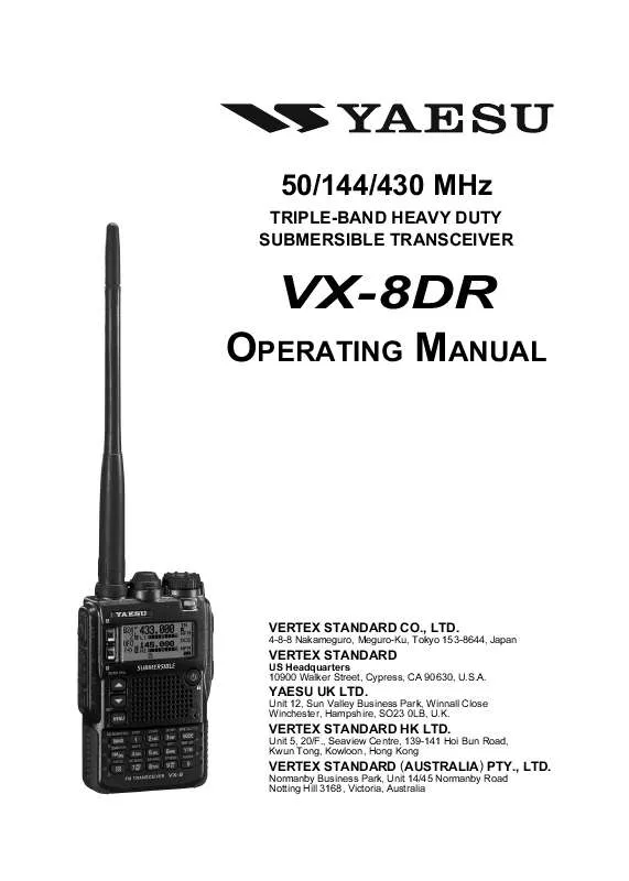 Mode d'emploi YAESU VX-8DR_E