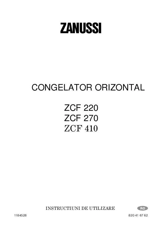 Mode d'emploi ZANUSSI ZCF220