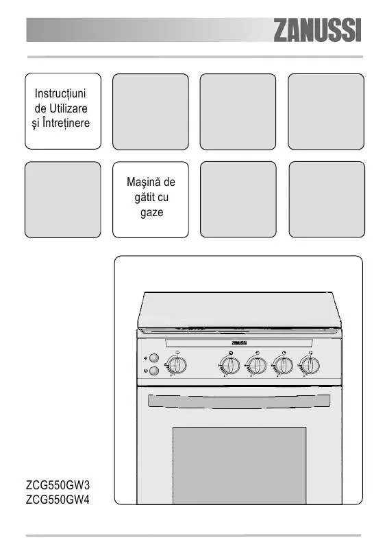 Mode d'emploi ZANUSSI ZCG550GW3