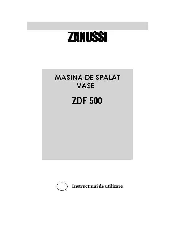 Mode d'emploi ZANUSSI ZDF500