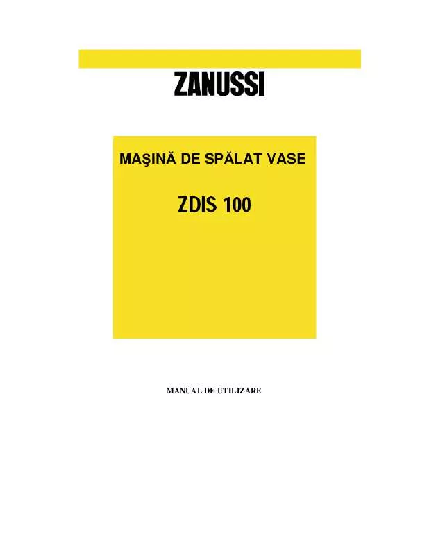 Mode d'emploi ZANUSSI ZDIS100X