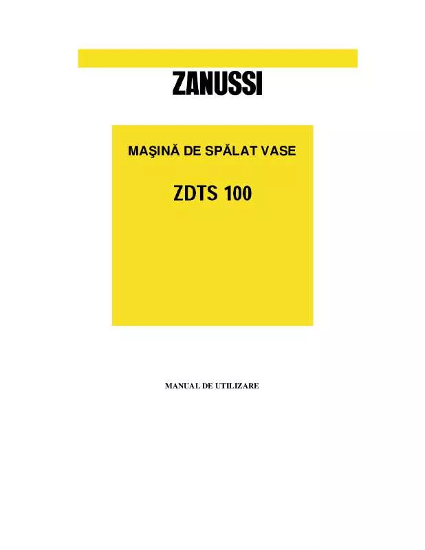 Mode d'emploi ZANUSSI ZDTS100