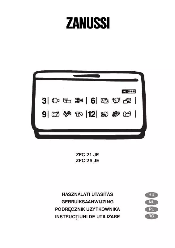 Mode d'emploi ZANUSSI ZFC21JE