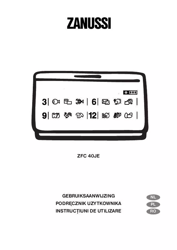 Mode d'emploi ZANUSSI ZFC40JE