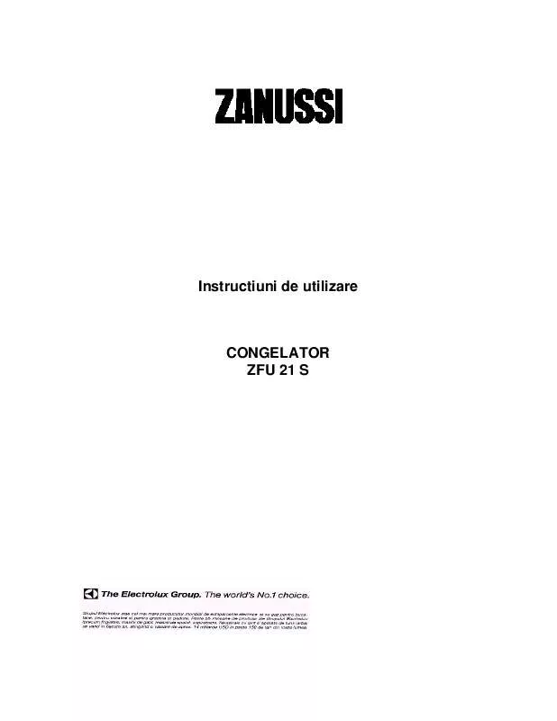 Mode d'emploi ZANUSSI ZFU21S