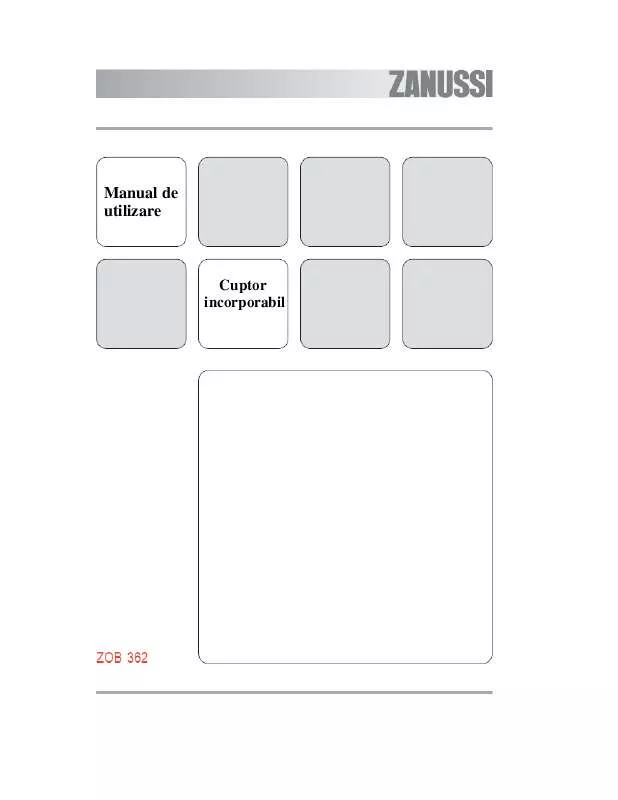 Mode d'emploi ZANUSSI ZOB362X