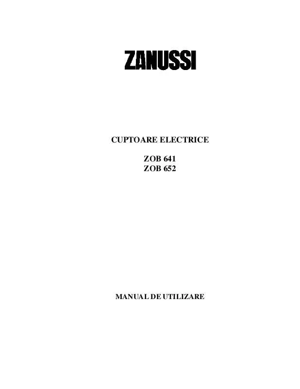 Mode d'emploi ZANUSSI ZOB652W