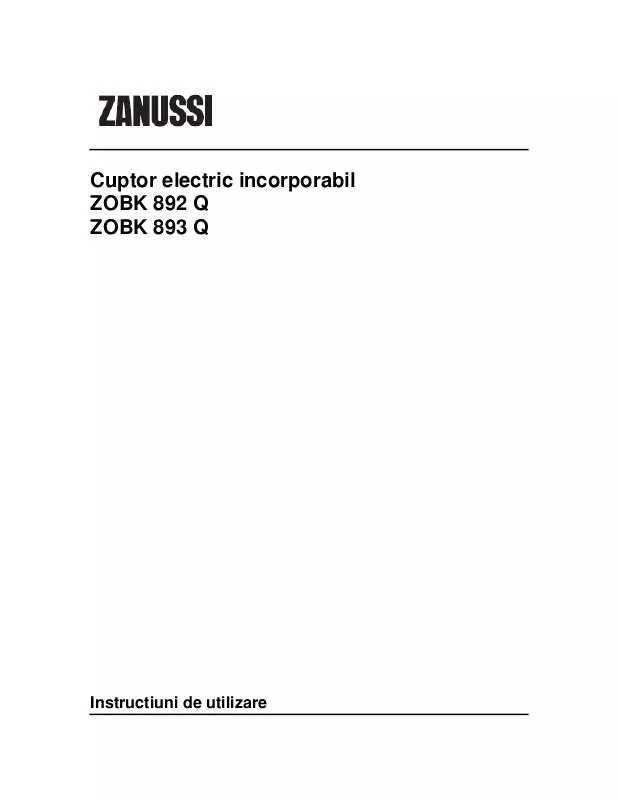 Mode d'emploi ZANUSSI ZOB892QN