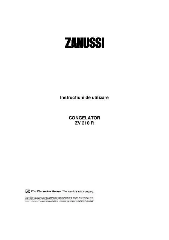 Mode d'emploi ZANUSSI ZV210R-1